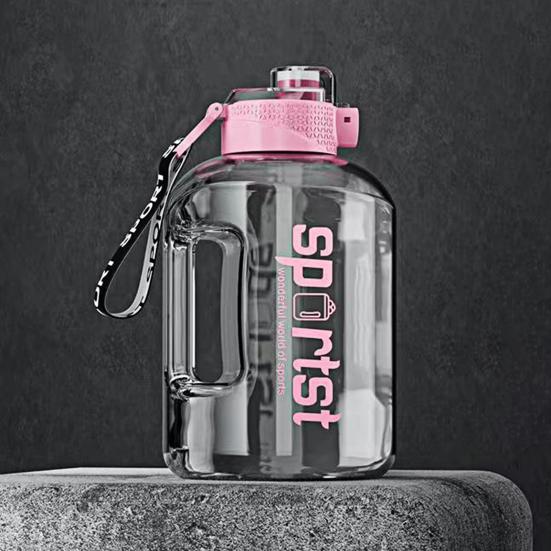 1.7/2.7L Sports Water Bottle with Straw Large Capacity Leakproof Portable Lightweight Outdoor Cycling Gym Fitness Travel Drinking Cup