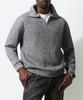 Seuteulaikeu Volume Rib Half Zipper Pullover (Grey)