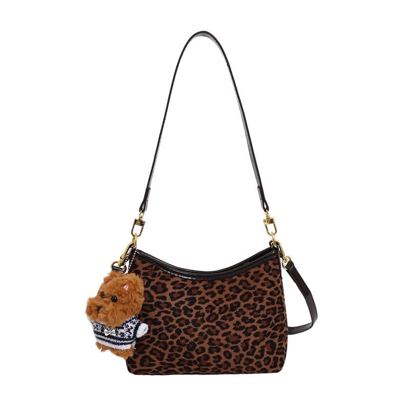 

Сумка-подмышка с леопардовым принтом - Женская осенне-зимняя высококлассная французская сумка кроссбоди, 2025. Bag Only цветной печати леопарда