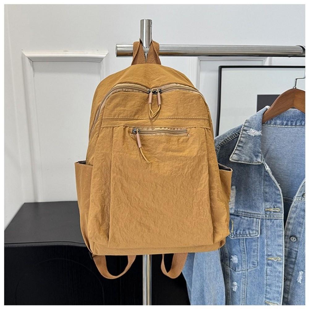 Zaino Casual di Grande Capacità Multifunzionale Monocolore Zaino Scolastico Borsa a Spalla Ultraleggera Viaggio