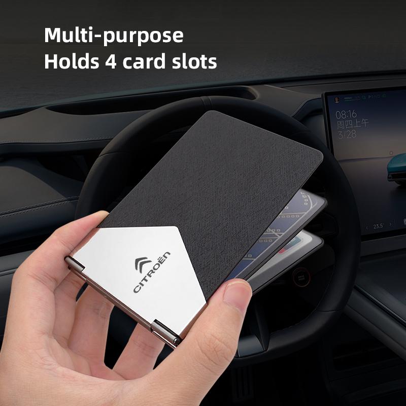 Car Metal Auto Driver License Cover Credit Card Holder For Citroen VTS DS3 DS4 DS5 RD3 Cross Berlingo Xsara Cactus Saxo Jumpy C8 ajy256