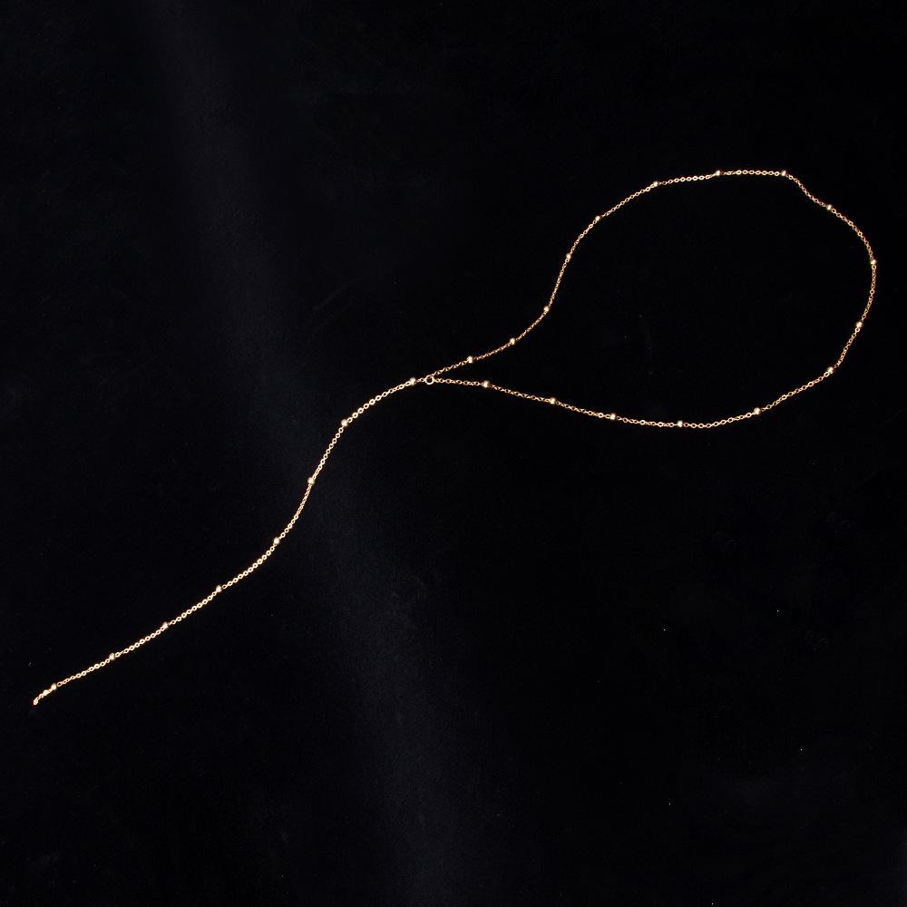 

Минималистичное ожерелье с кисточкой из круглых бусин - Элегантный сексуальный стиль, кулон на ключицу с нишевым дизайном