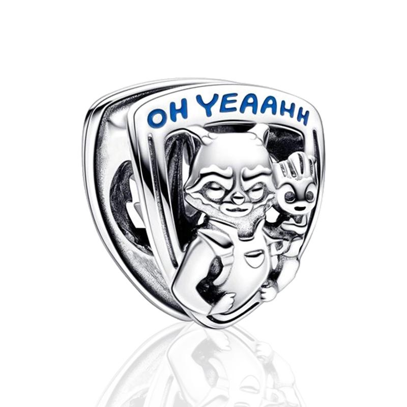 Guardians of the Galaxy Groot Star Lord Charm Beads Pendant Fit Silver Bracelet Necklace For Diy Jewelry Gift