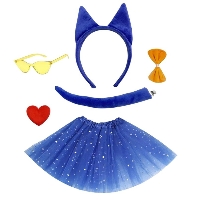 Tecknade Katter Hundar Åsnor Kostymtillbehör För Barn Pojke Flicka Halloween Cosplay Födelsedag Jul Rollek
