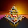 KNEW BUILT LED-lit Guanghan Palace Micro Mini Building Blocks Stunning Decorative Gift Toys for Patient Home Decorations