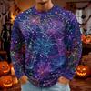 Men's Halloween Long Sleeve T-Shirt Neck Loose Fit Casual Versatile Top