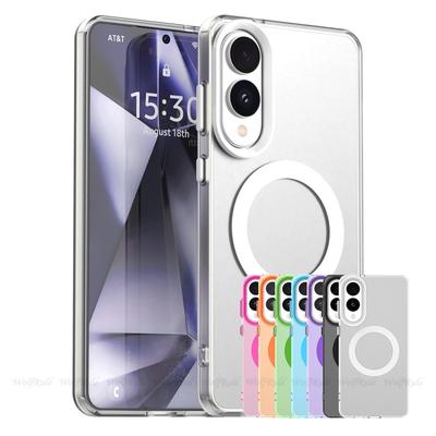 For Samsung S25 Edge Case Cover Samsung Galaxy S25 Edge Capas Transparent Magnetic Matte Colour Clear Fundas Samsung S25 Edge