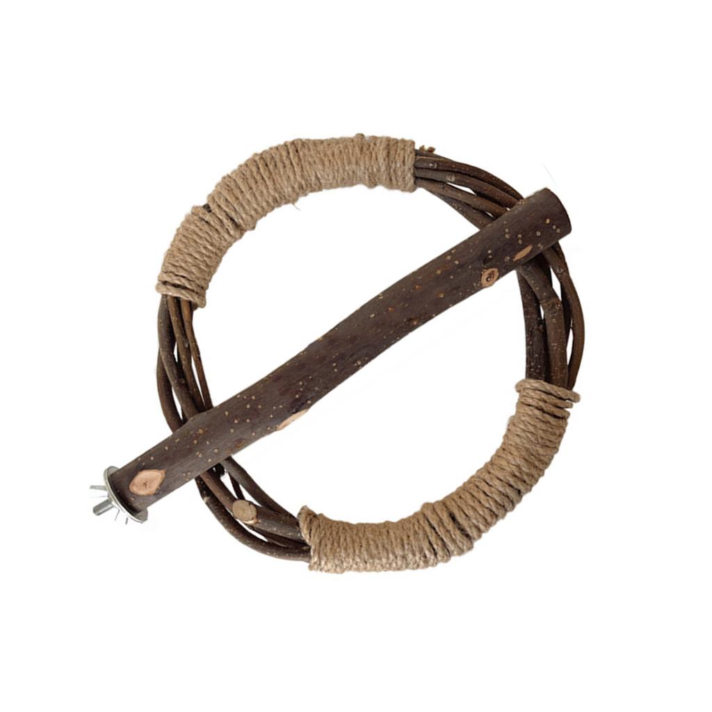 Natural Wood Bird Standing Perch Cage Screw Playstand Grinding Perch Birdcage Accessories Cage Entertainment Chewing Toy