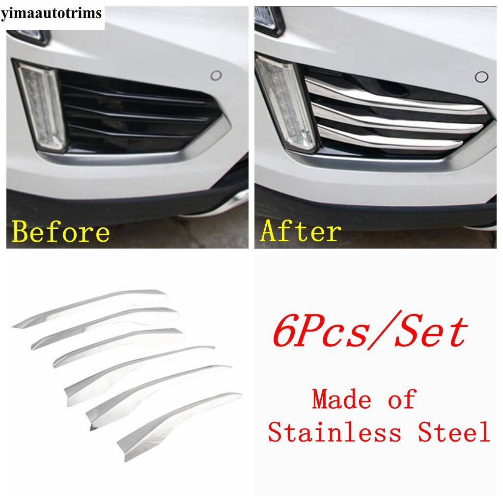 

Car Front Fog Light Lamp Eyebrow Eyelid Strip Cover Trim For Cadillac XT5 2017 - 2024 ABS / Stainless Steel Accessories Exterior Stainless Steel