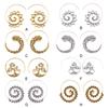 Runde Spiral-Ohrringe Vintage Damen Dekorationen Alltagskleidung Ohrhänger Anhänger Persönlichkeit Beliebte Accessoires Hängeohrring