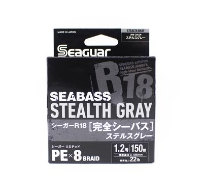 Seaguar PE Line R18 Seabass 150m Størrelse 1,2 22lb Stealth Grey (8269)