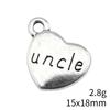Gifts For Women Charms Bulk Family Member Heart Tags Charms Pendant Souvenir Male Pendant