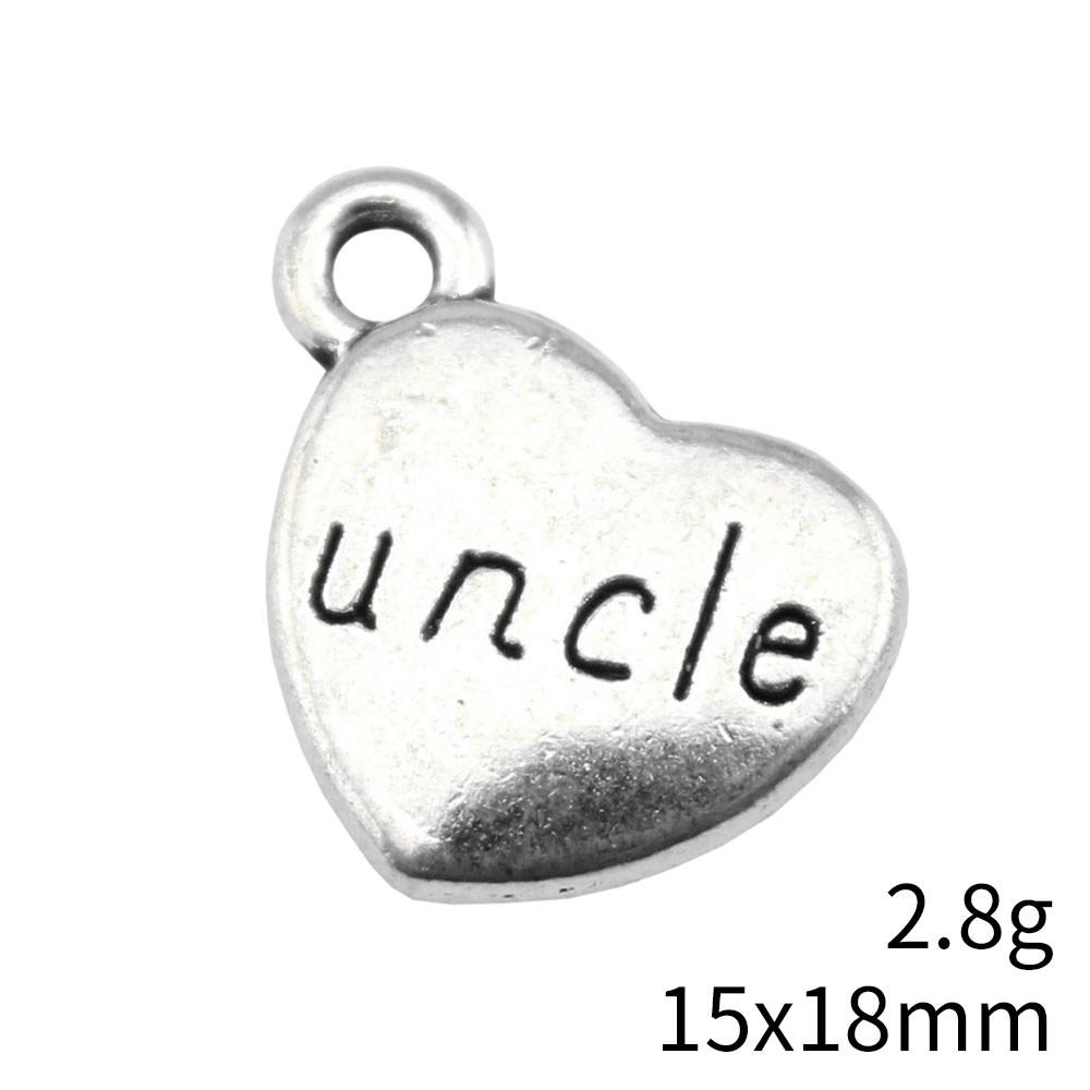 Gifts For Women Charms Bulk Family Member Heart Tags Charms Pendant Souvenir Male Pendant