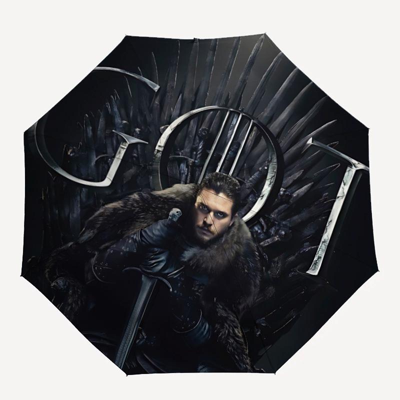 

1pc Game of Thrones Design Automatic Open/Close Umbrella - Compact Travel Umbrella, Perfect Gift for Friends -Intricate Design Umbrella yy250811104