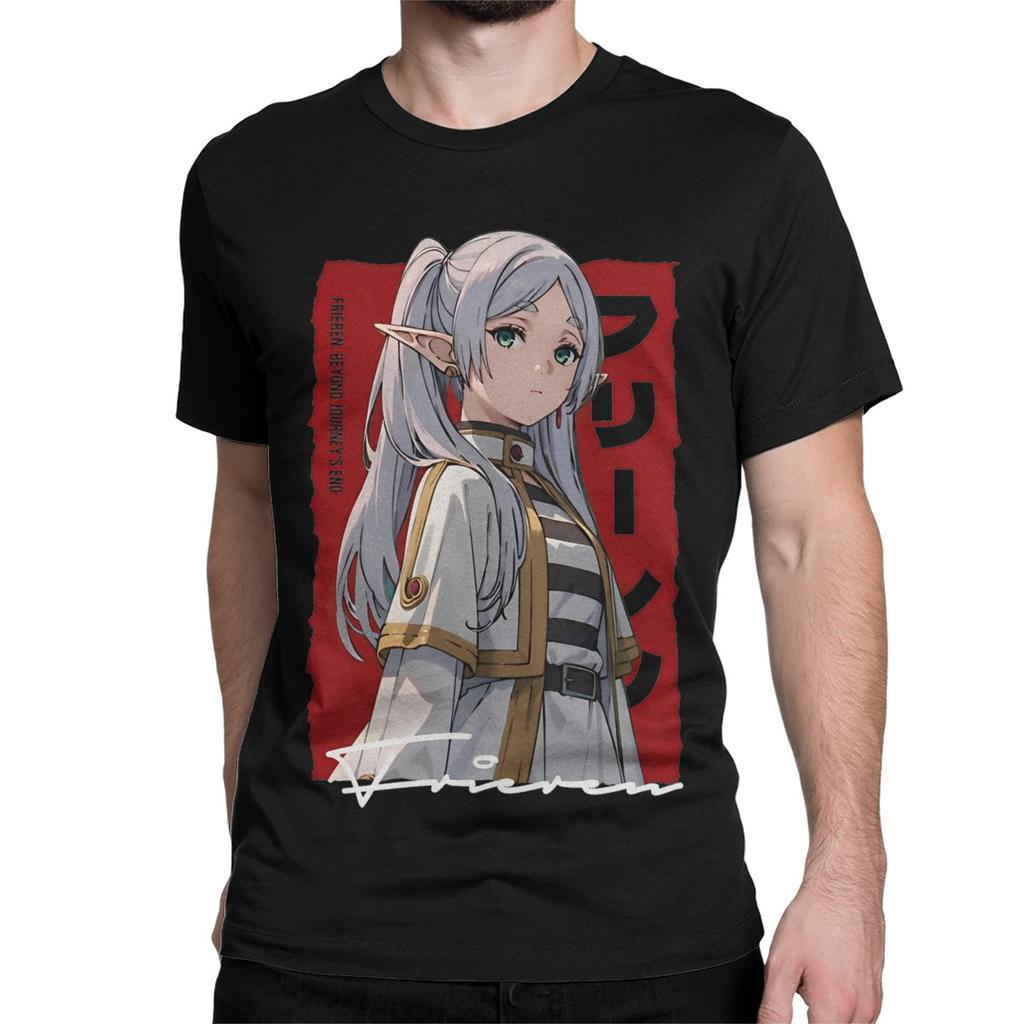 Anime Beyond Journeys End Japanese T Shirt for Men Women Cotton  TShirt Round Neck Sousou No Frieren Tees Clothes Plus Size