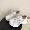 2025 new thick-soled heightening dad shoes women's versatile casual sports shoes breathable mesh shoes fashion