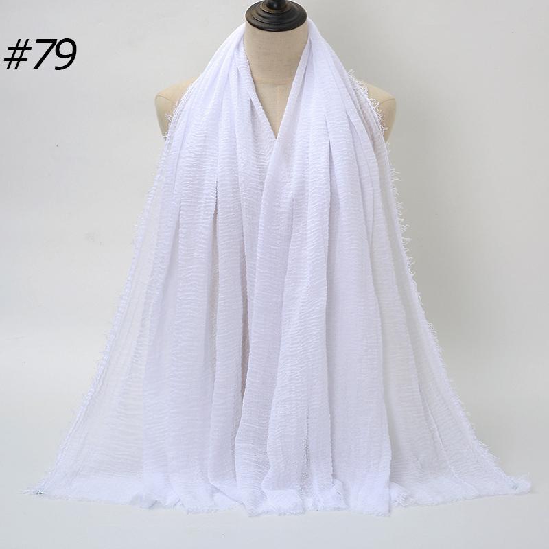 Crinkle Cotton Hijab Scarf Women Scarves Bandana Turban Headscarf Muslim Shawl Africa Wrap Headband Islamic Shawls Headband