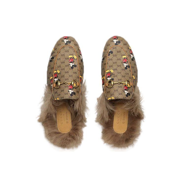 Disney X GUCCI Princetown Casual Shoes Women's Ebony 603467 HWU30 8487