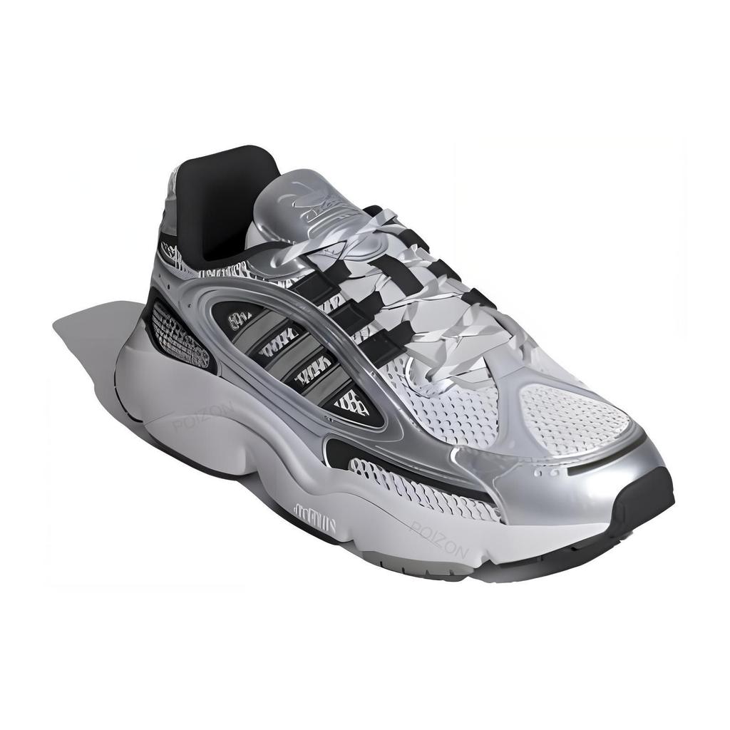 adidas Ozmillen Silver Metallic Black Unisex Sneakers Core-Black Footwear-White IF1814