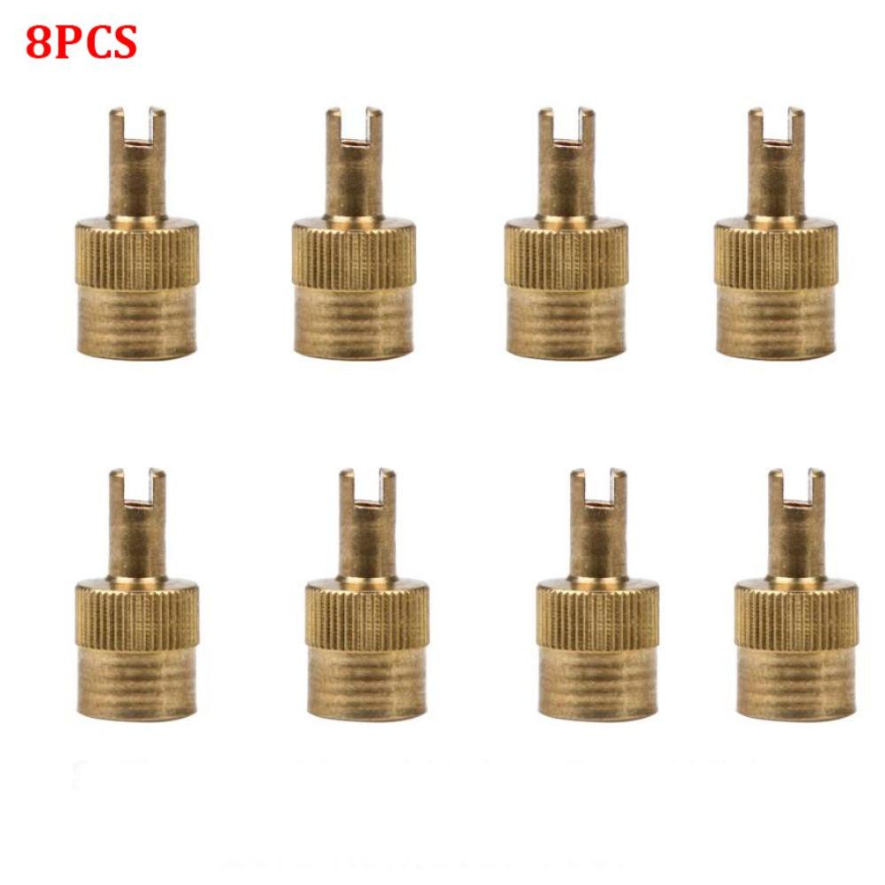 8pcs Copper Valve Stem Caps Nickel Plated Brass Dustproof Tire Valve Caps Seal Nipple Caps Cover for Car Motorcycle Valve Stems 1