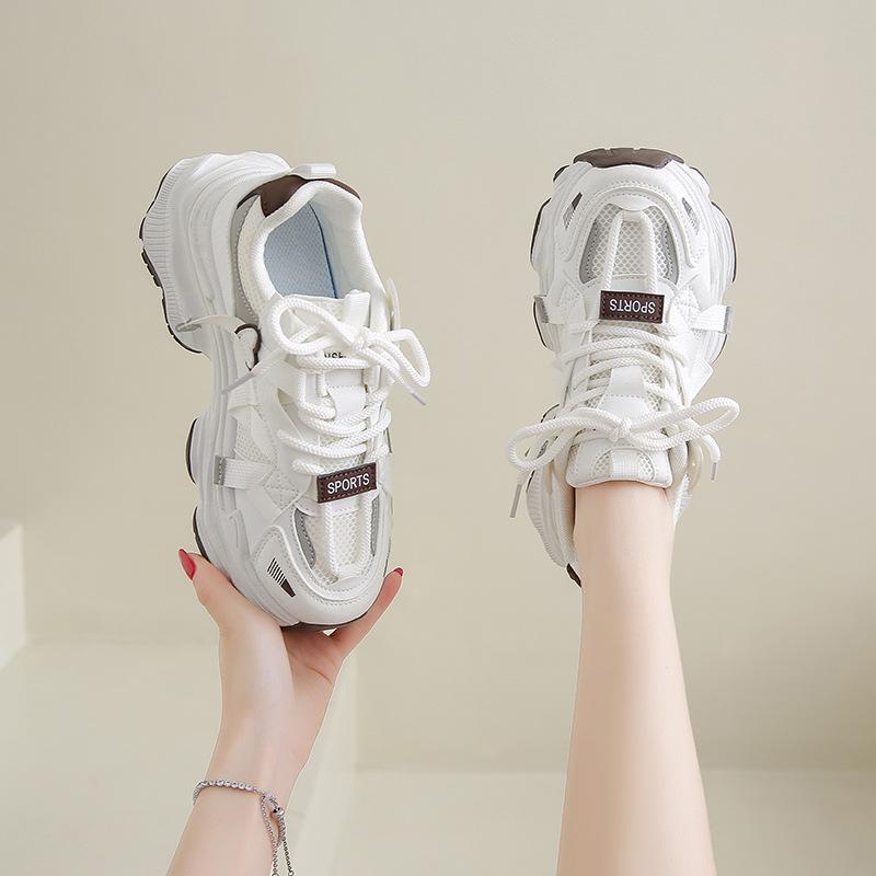 Ins New Dad Shoes Women's Spring Student Sports Running Casual Platform Heightening Shoes ZL