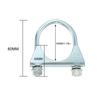2Pcs 38-76MM Diameter U Bolt Clamps U-bolt and Nuts Exhaust Manifold Clip Accessories for RV Tractor Motorcycle Exhaust System