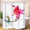 Mermaid Anime Shower Curtain Cute Bath Waterproof Curtains For Living Room Luxury Set Screen Bathroom Accessories Sets