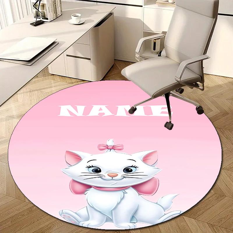 Personalized M-Marie Round Chair Office Rug - Perfect for Mat, Office Chair & More - Ideal Gift for Birthdays and Holidays