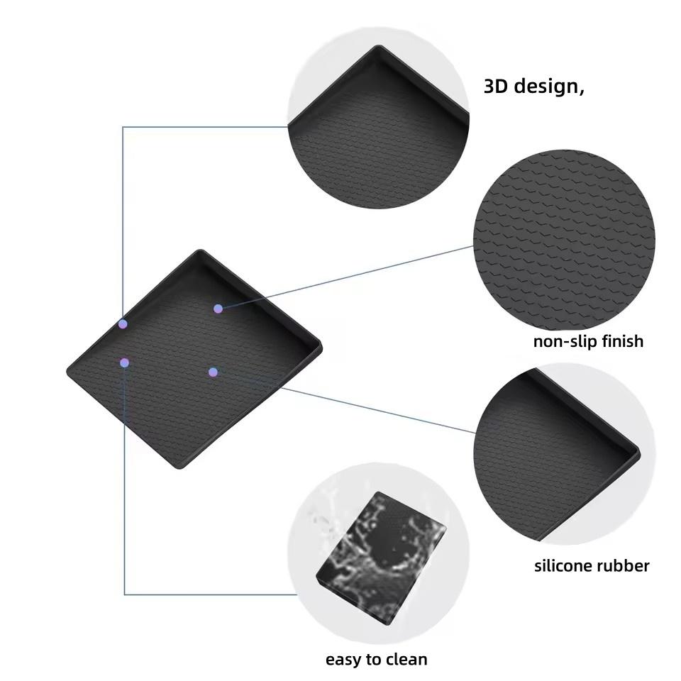 for Suzuki Jimny 2025 2025 Center Console Storage Box Central Tray Pad Organizer Stowing Tidying Car Interior Accessories Black