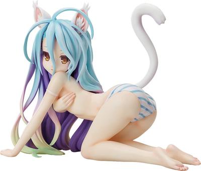 Figurină vopsită din PVC, stil B, Freeding No Game No Life, pisică albă la scară, versiunea 3D. 1/4