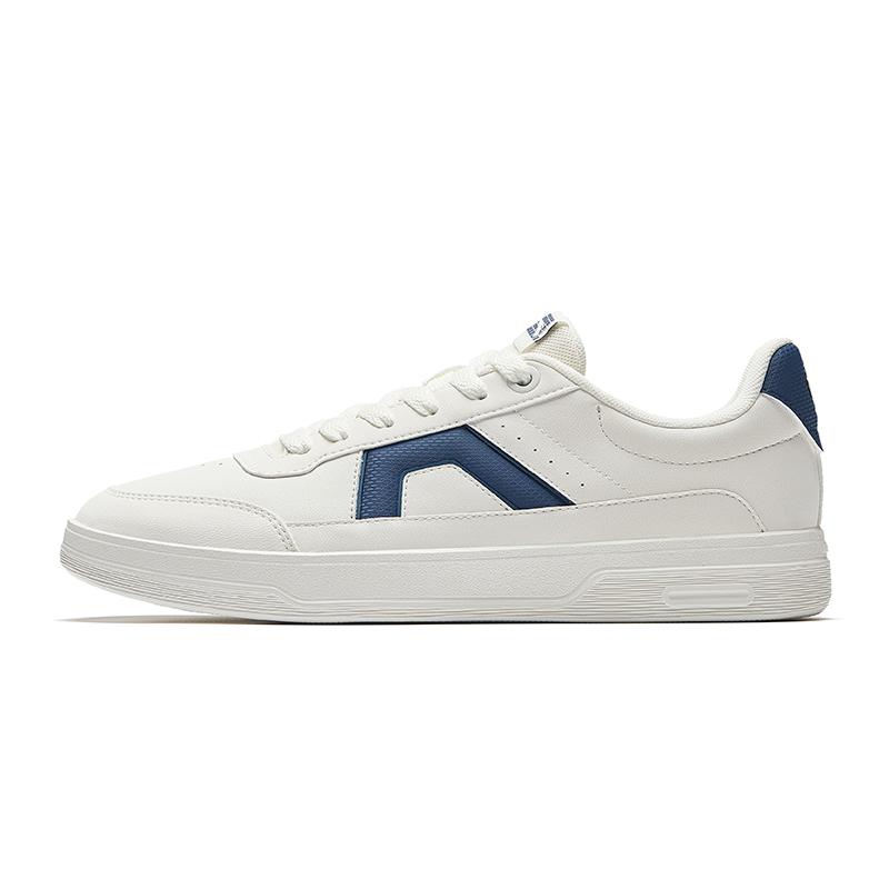 Anta Ace Comfortable Trend Classic Wrap Cushioning Wear-Resistant Low-Top Skate Shoes Men Sneaker Ivory-White Deep-Blue 912538026-4