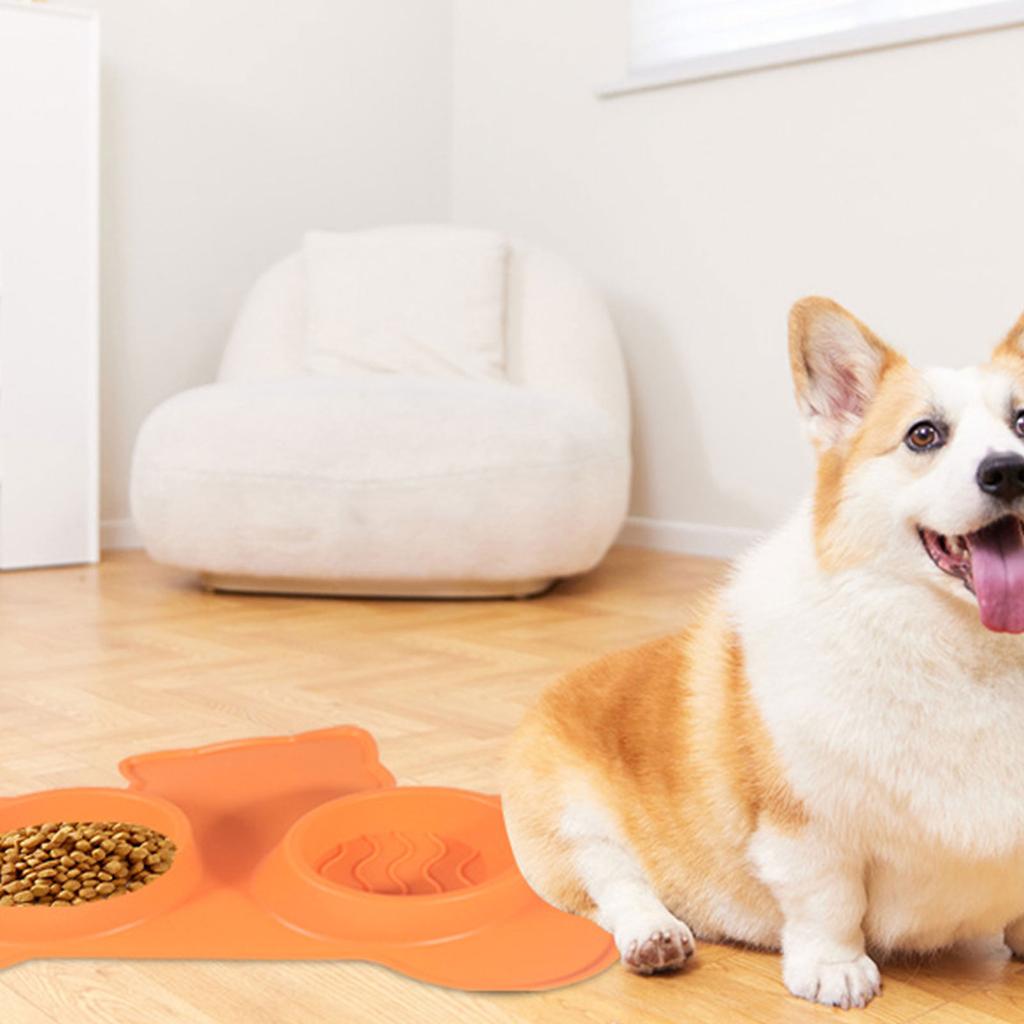 Hundenapf Doppelnapf mit Saugfuß Hundefütterung 2 in 1 Futterspender für Nass- und Trockenfutter Leckerli Leicht zu waschen