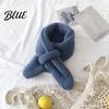 Knitted Wool Children Unisex Warm Elastic Soft Winter Thick Scarf Baby Solid Color Cold Resistant