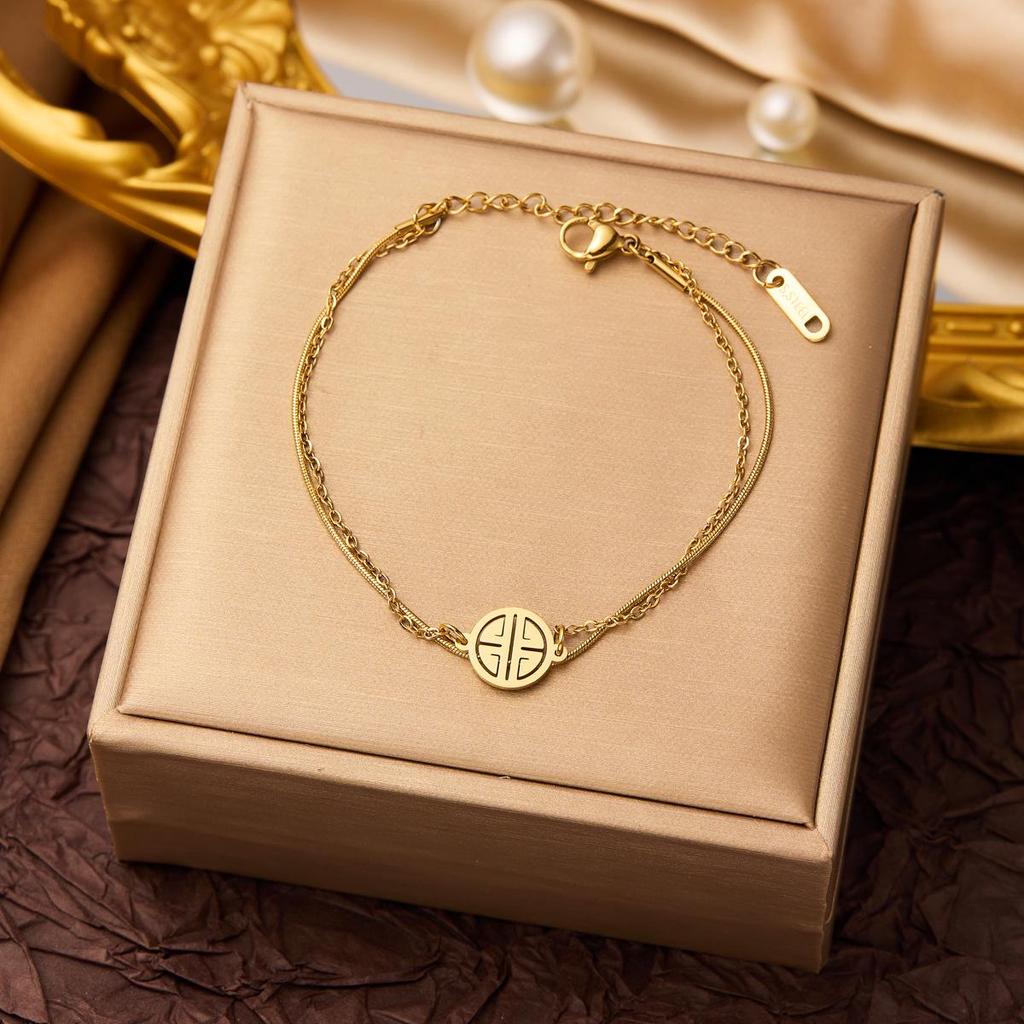 Neues Modisches Titanstahl Anlauffreies Armband für Damen - Vielseitige Europäische Stil-Trends