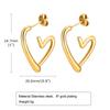 Chic Heart Earring, Stainless Steel Hoop Earring for Women Girls Hypoallergenic Jewelry