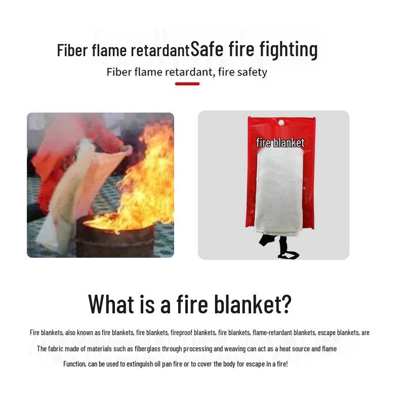 Fireproof Self-Rescue Blanket for Kitchen, Home, Car, and Shop Emergencies