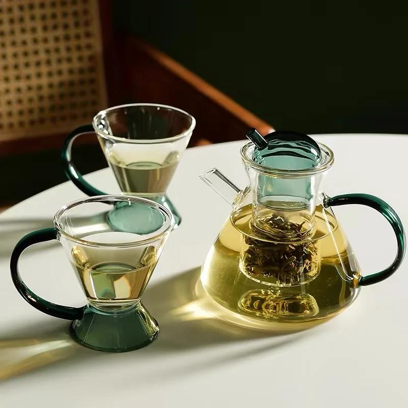 Creative Glass Teapot Tea Cup High Borosilicate Glass High Temperature Glass Tea Set Tea Water Separation Kettle