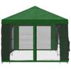 Pavilion with Side Walls 6 X 3 M Green Polyester and Steel 190