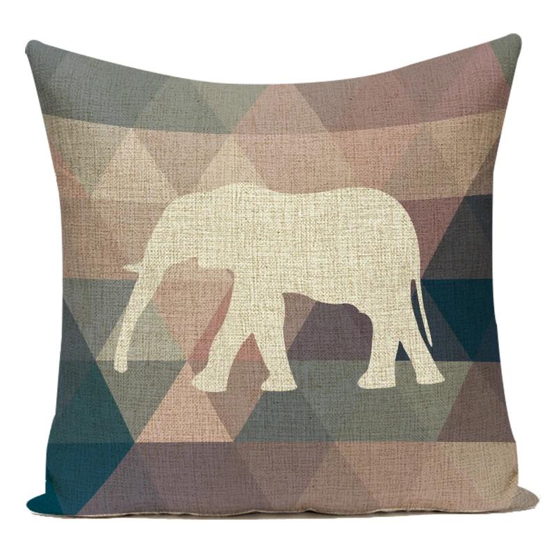 Geometric Home Pillowcase Animal Deer Car Nordic Home Decor Room Decoration Colorful Throw Pillows Custom Print Cushion Cover