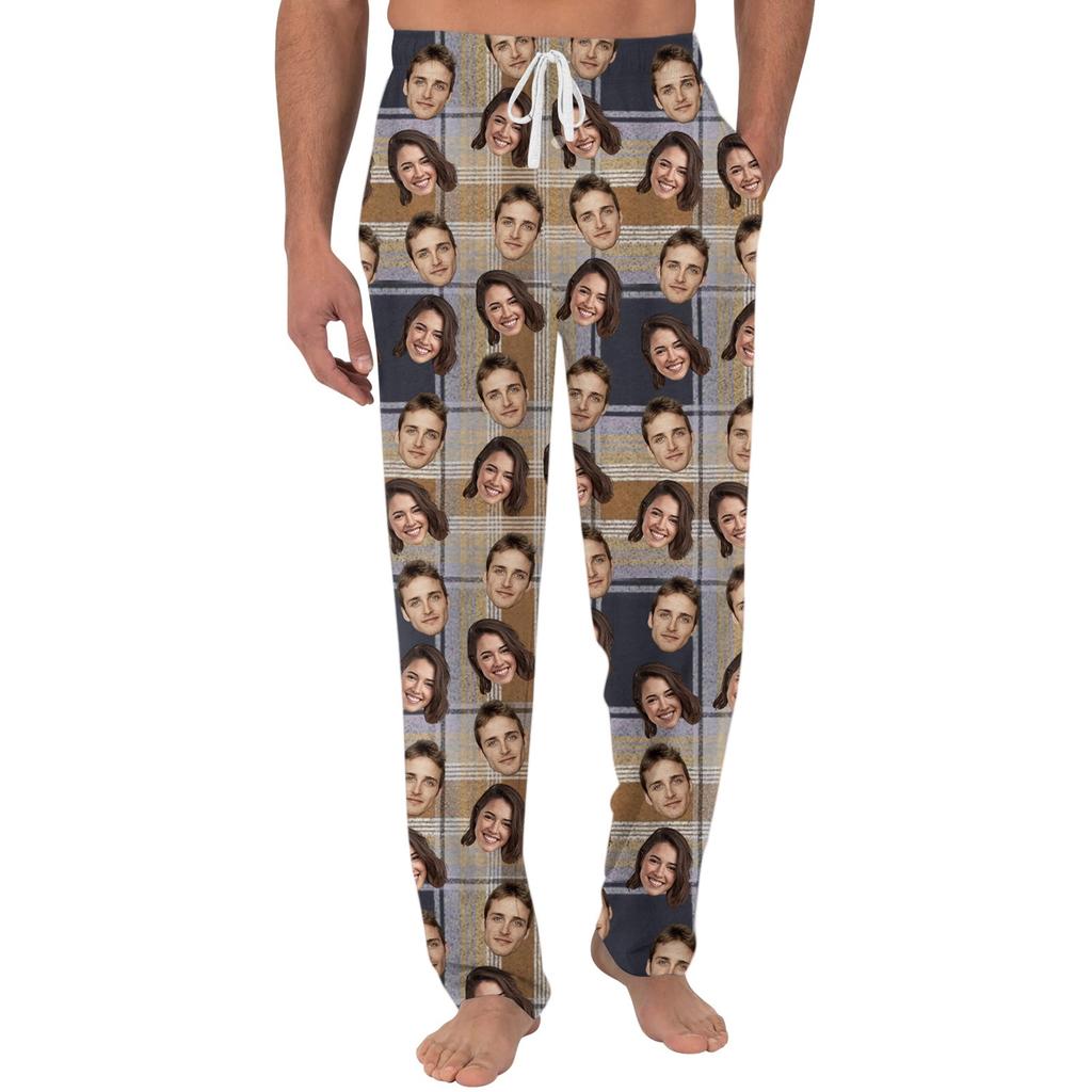 Men's Casual Pants with Pockets for Home Sleeping and Lounging