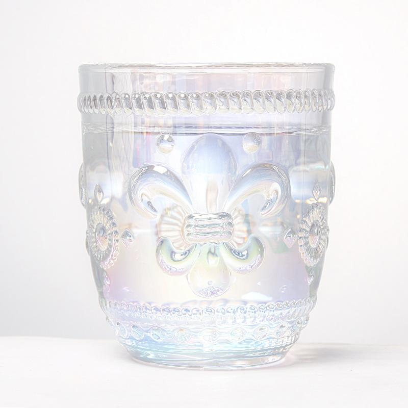 

Простой скандинавский стиль Красочное стекло Ирис Чашка для сока Кофейная чашка Чашка для воды Рельеф