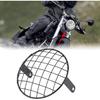 Acouto 8" Headlight Grille Motorcycle 8 Inch Headlight Mesh Grill Cover Side Mount Universal Lamp Mask Protector for Cafe Racer Motorcycle Headlight