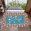 Bohemian Teppichmatte Teppich Vintage Mond Stern Pfeil Muster Bodenmatte Heimdekoration Retro Stil Fußmatte für Wohnzimmer Schlafzimmer