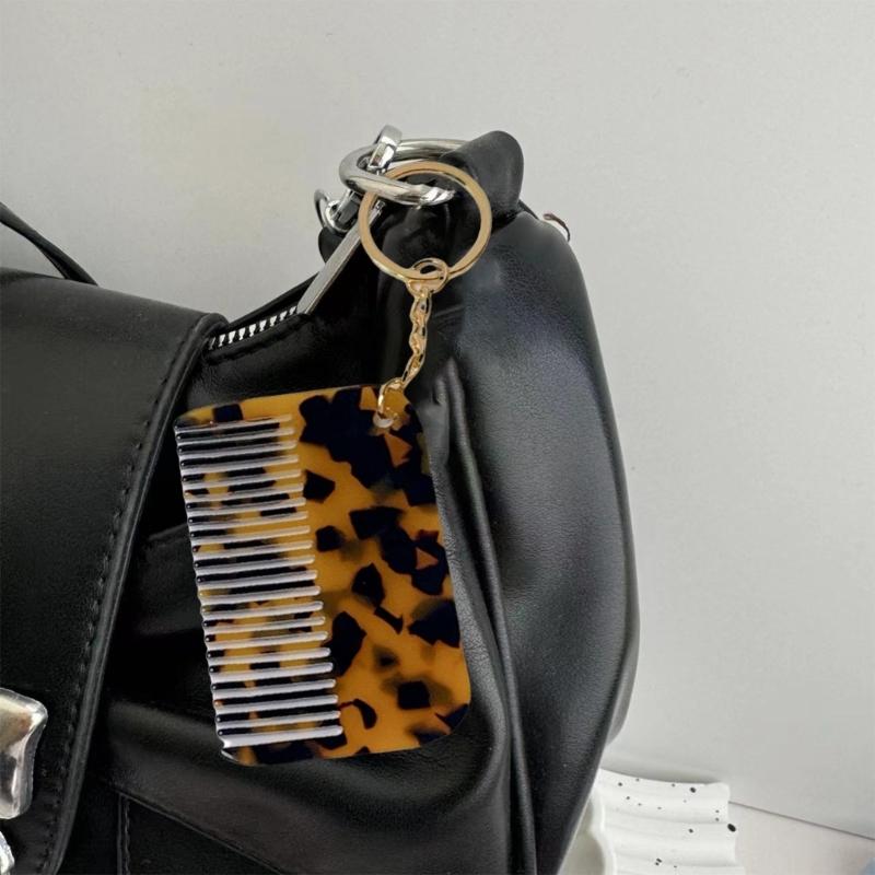 Hair Comb Keychain Bag Charms for Women Purse Handbag Backpack Bag Pendant Charms Car Keyring Aesthetic Keychain Charms