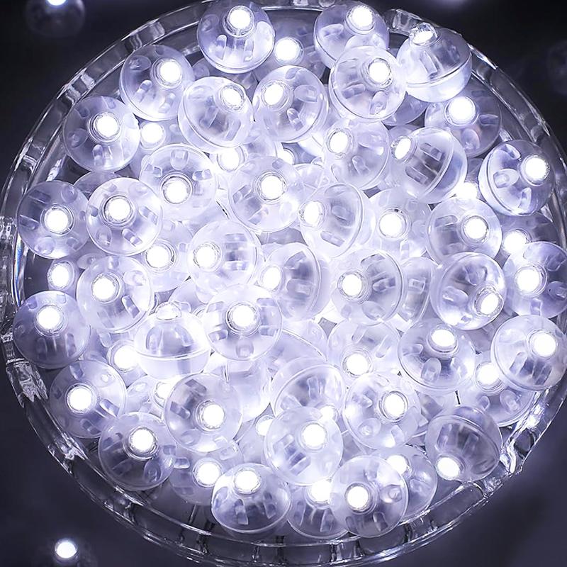 100/10PCS Mini LED Balloon Lights Colorful White Warm Tumbler Round Ball Lamps for Balloons Lantern Birthday Wedding Party Decor