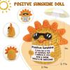 Funny Crochet Positive Inspirational Emotional Support Cat Doll Home Room Decoration Handmade Knitted Cat Desktop Ornament Gift