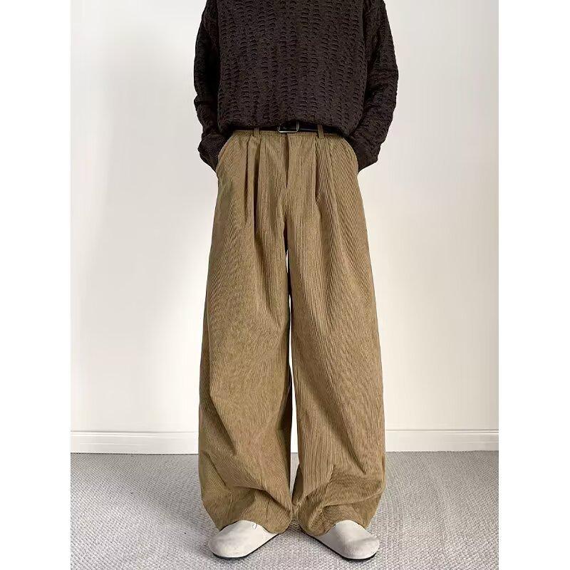 Maillard Yamamoto pants men's autumn and winter trendy brand velvet thickened drape lazy wind loose casual versatile wide-leg pants