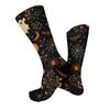 Breathable Comfortable Mid-Calf Socks with Halloween Pattern Unisex Elastic Ankle Support Socks Suitable for Daily Wear and Seasonal Use