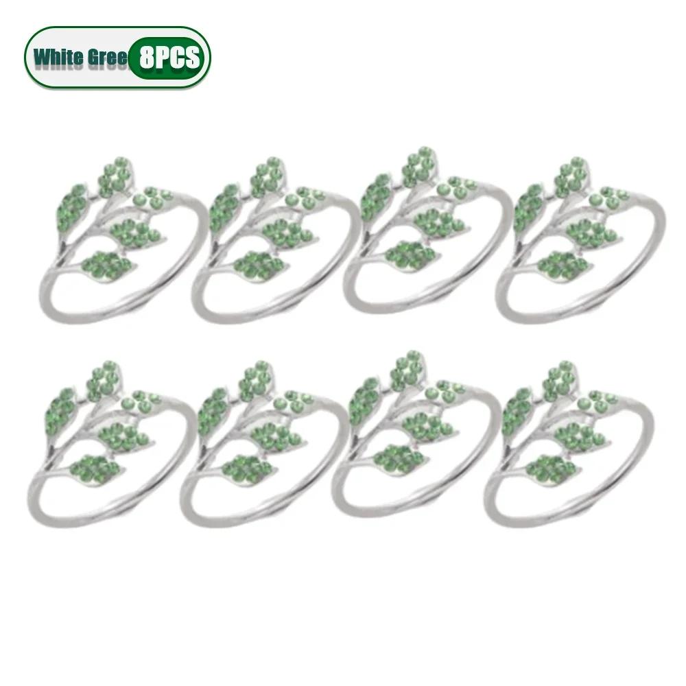 Green Leaf Napkin Rings Durable Metal Design Reusable and Easy To Clean Ideal for Weddings Parties and Holiday Celebrations