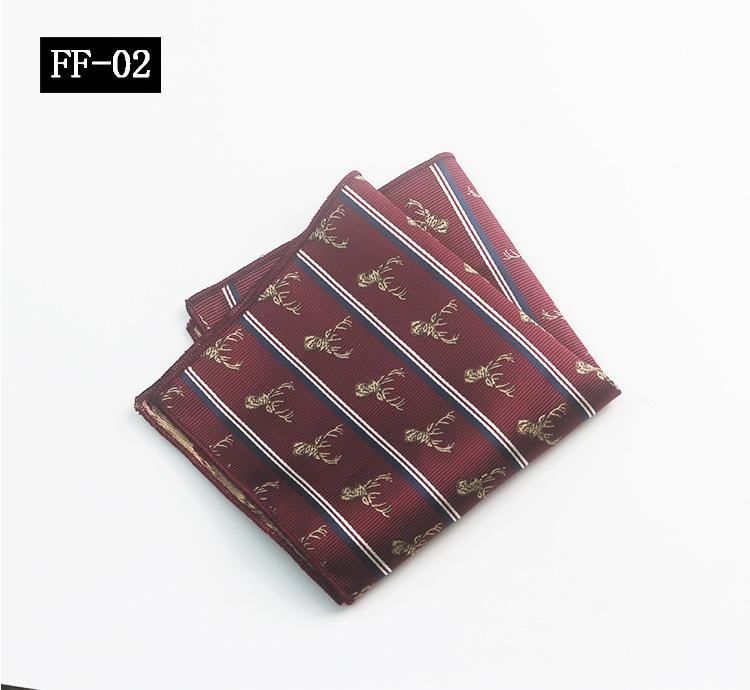 Pocket Towel Men'S, Suit Banquet Wedding Groom Best Man Striped Pattern High-End Small Square Towel Handkerchief